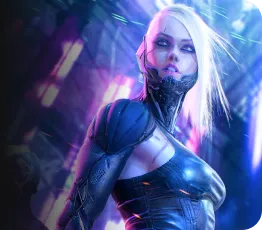 A cyborg woman