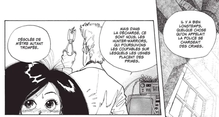 Une planche du manga Gunnm